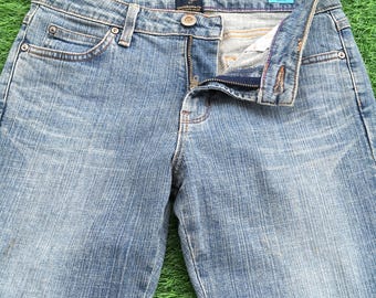 Y2K Low Rise Flare Jeans, W27 L30, Vintage Japanese Denim