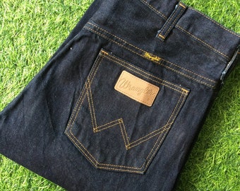 Vaqueros Wrangler Western vintage, talla W32 L29, mezclilla oscura, hechos en Japón