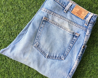 Vintage Lands' End Jeans, Size 35: High Waisted Tapered Leg Mom Jeans
