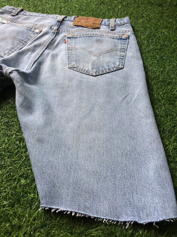 Size 33 Vintage Levis 505 Cutoffs Shorts Jeans Hi… - image 8