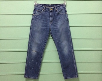 Vaqueros Wrangler estilo western vintage de los 90, talla 32, efecto desgastado