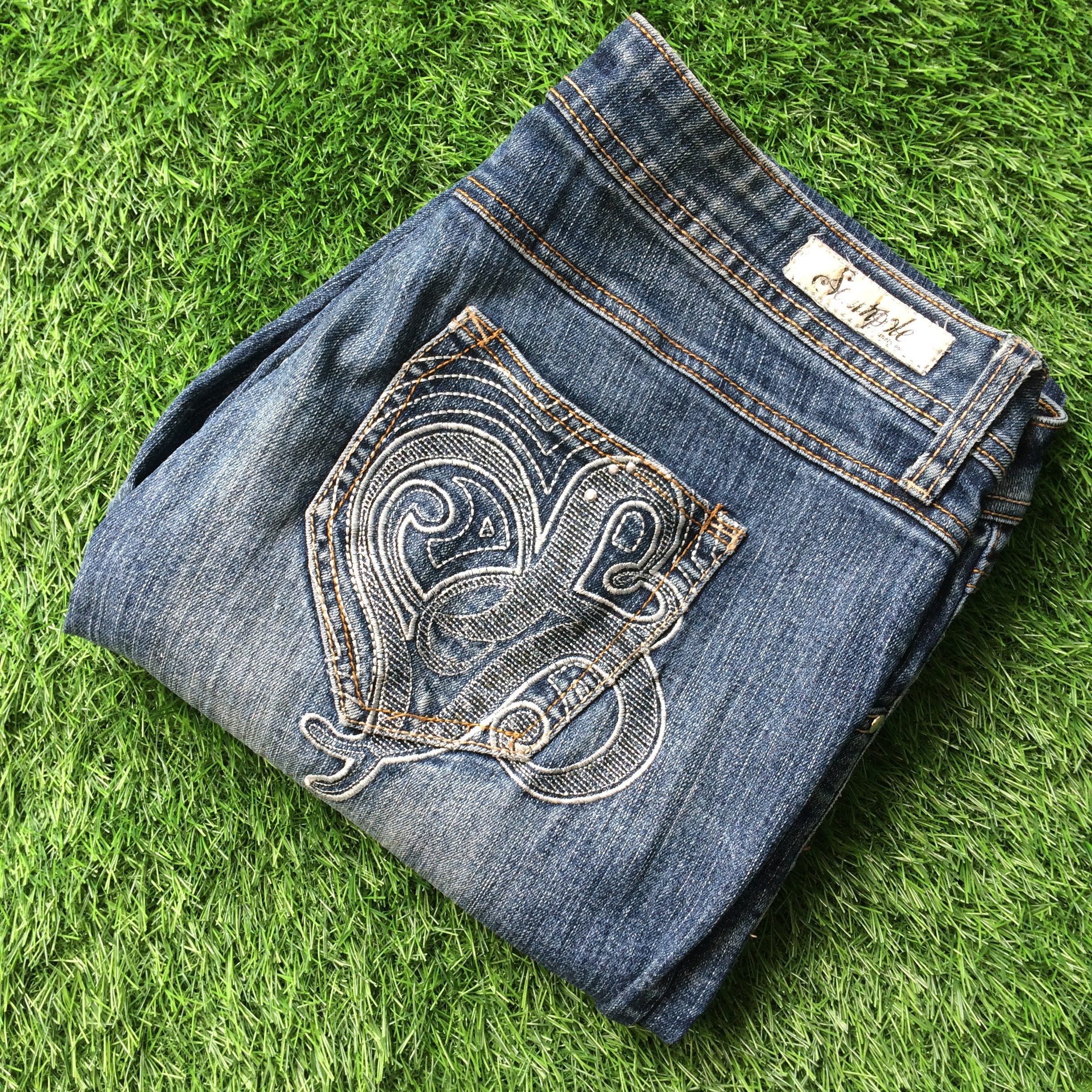 Size 36 Southpole Bootcut Jeans W36xl31 Distressed Wide Leg