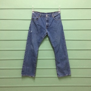 Size 35 Vintage Y2Ks Levi&#39;s 517 High-Waisted Bootcut Flared Leg Jeans - Women&#39;s Distressed Denim W35 L32
