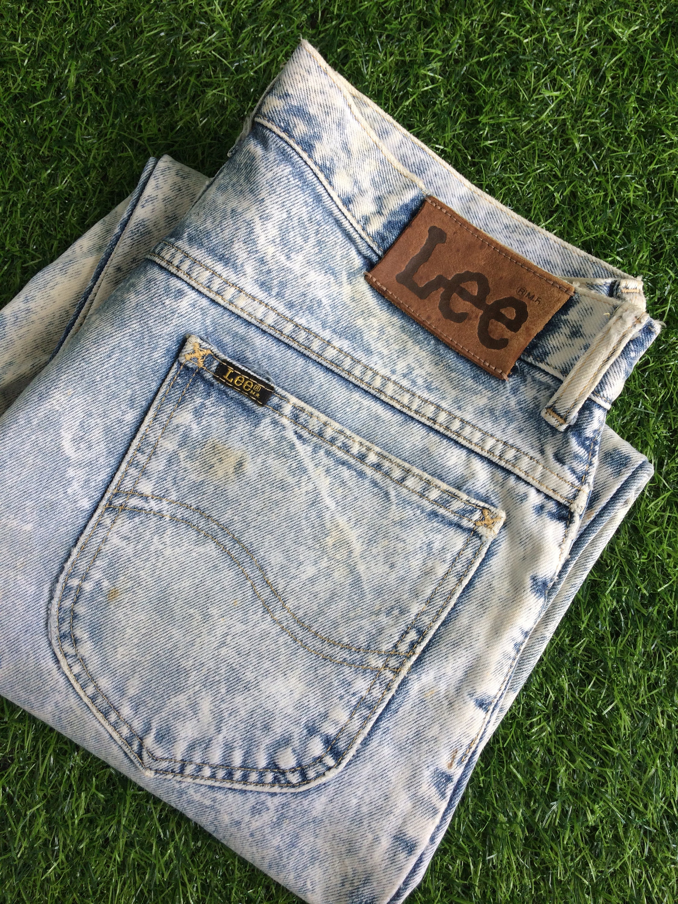 Size 30 Lee Riders Acid Wash High Waisted Jeans 90s Vintage ...