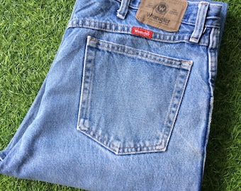 Vaqueros Wrangler vintage, talla 35, vaqueros desgastados