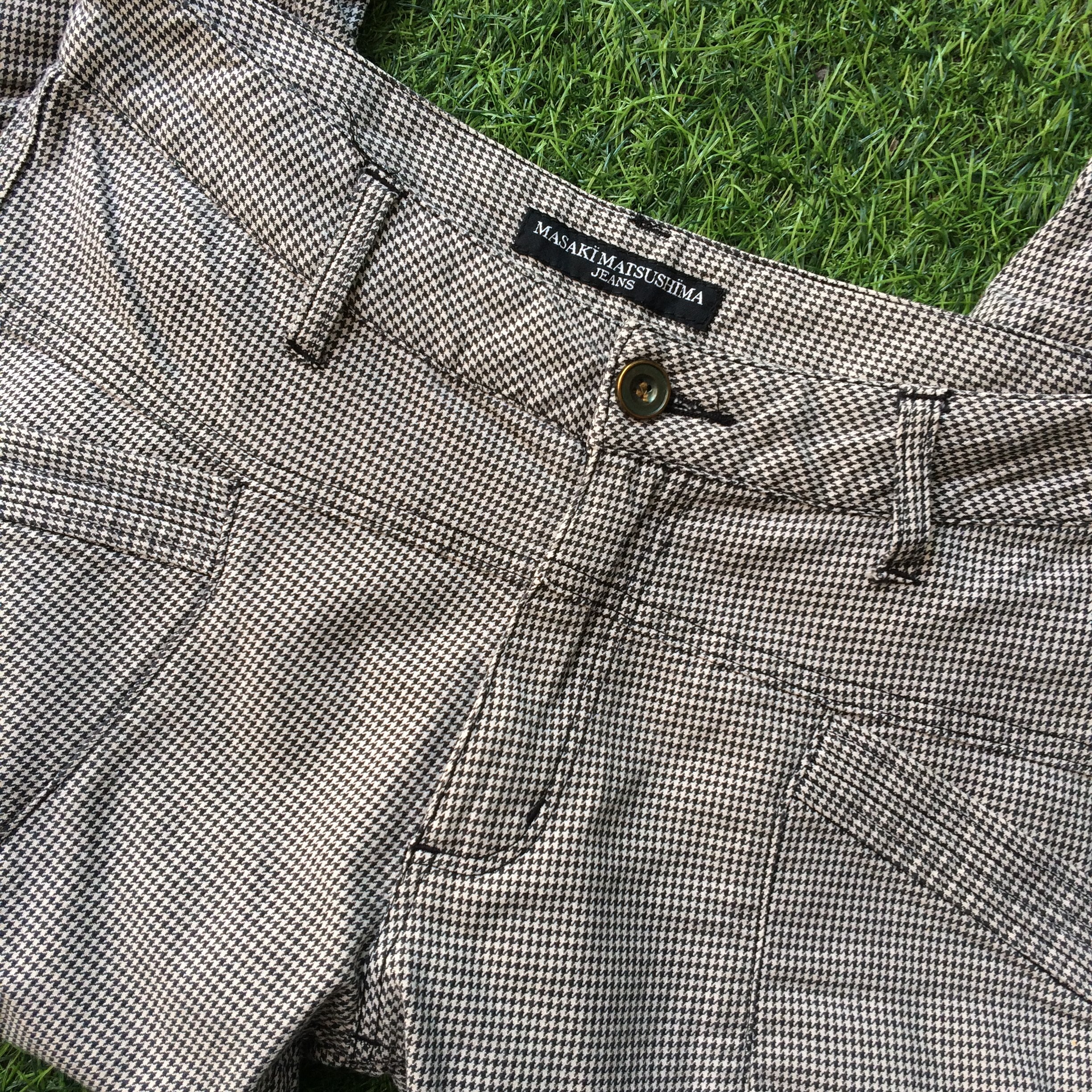 Masaki Matsushima Houndstooth Cargo Pants, Japanese Designer 