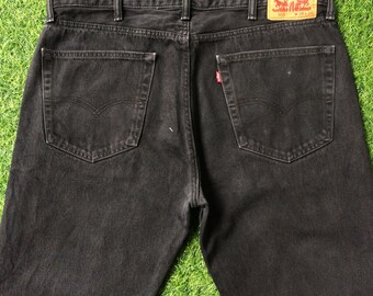 パンツ LEVI'S 505 BLACK DENIM MADE IN USA W38 505™ Regular Fit Men's Jeans - Black | Levi's® US