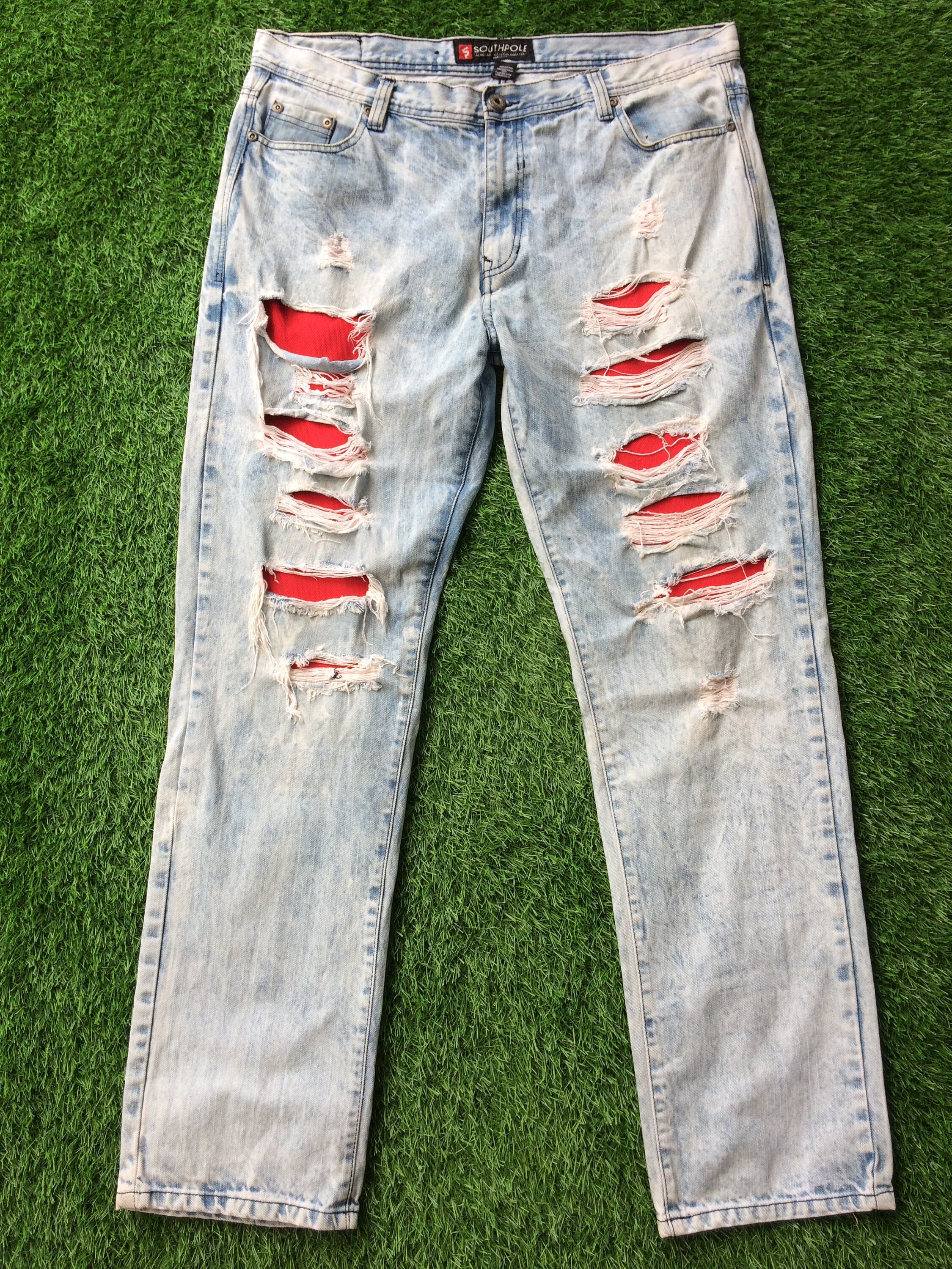 Size 40 Southpole Jeans W40xl33 Distressed Ripped Southpole