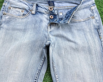 Jeansy Vintage Y2K Low Rise Bootcut, jasnoniebieskie, rozmiar 9