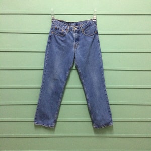 W31 L28 Vintage Distressed Levis 516 Jeans Light Wash Rigid Denim Straight Leg Jeans Waist 31