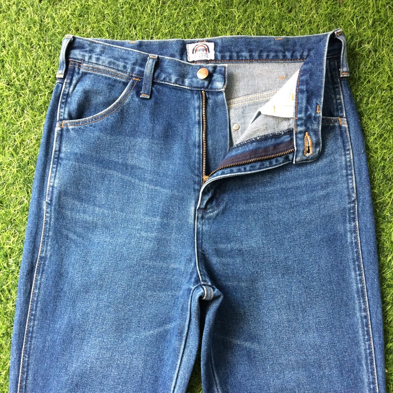 Vintage Wrangler Jeans, storlek 30, blekta ljustvättade denim bild 4