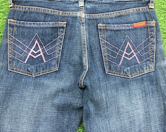 7 For All Mankind Bootcut Denim Jeans, A Pocket, Low Rise, W28 L33