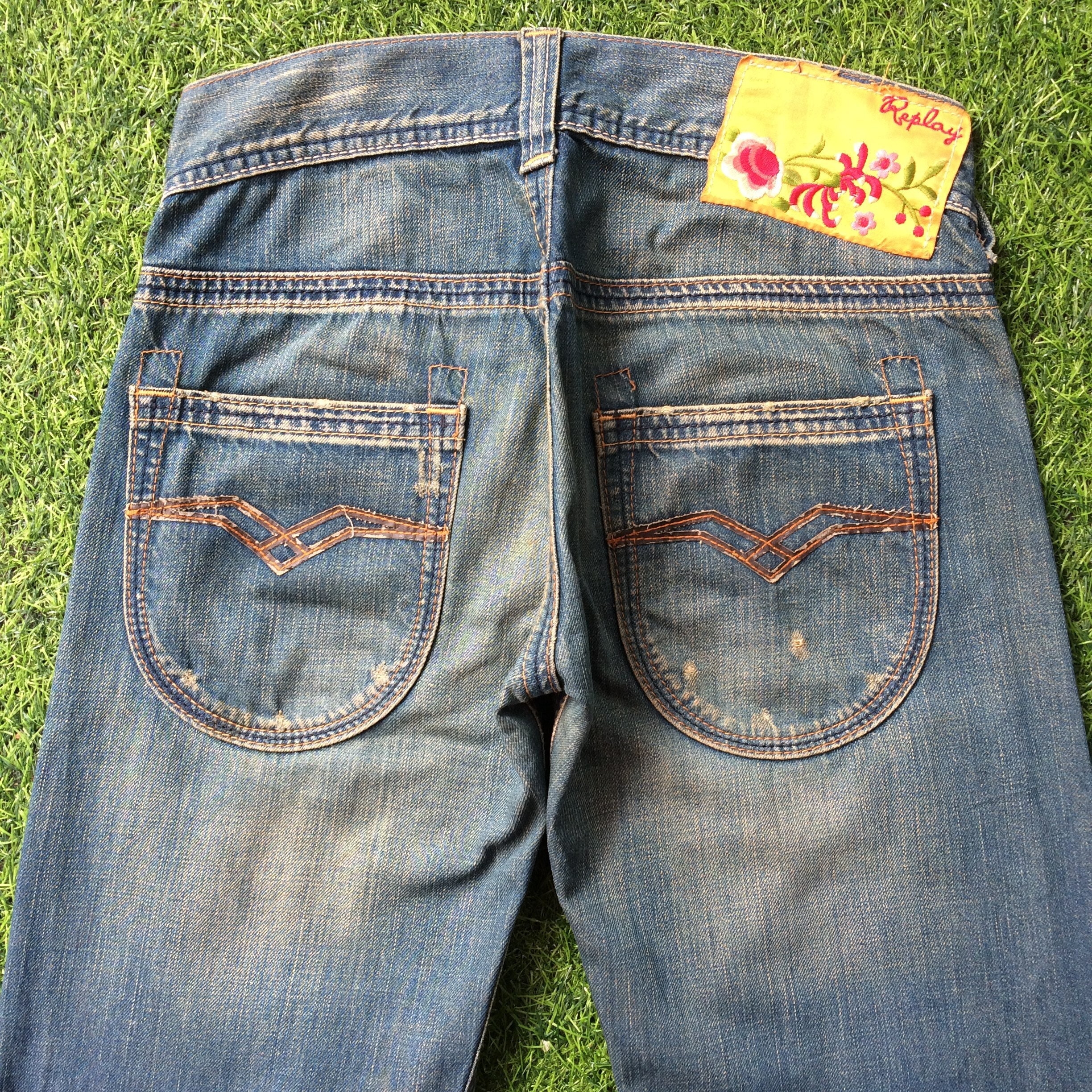 Size Relaxed Bootcut Flare Jeans W29 L29 Etsy