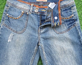 Size 9 Paris Blues Jeans W28 L31 Paris Blues Low-Rise Bootcut Denim Jeans Y2K's Tall Denim Flare Pants New Age Cowboys