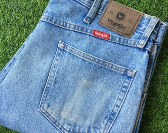 Vintage Y2K Wrangler distressed jeans, maat 36, vuile denim