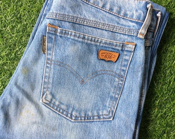 Size 29 Vintage Distressed Levis 636 Light Wash Jeans Big E Denim W29 L31 Classic Mom Hourglass Jeans Tapered Leg Jeans Waist 29&quot;