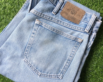 Vintage Wrangler Jeans, Size 33, Faded Light Wash Denim