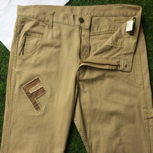 Size 33 Japanese Streetwear Pants Multi Pocket Workwear Pants, Large 33&quot;