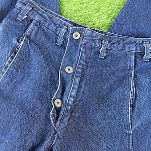 Japanese Workwear Denim Pants W26 L29 Baggy Loose Harajuku style Denim Jeans, Small&quot;