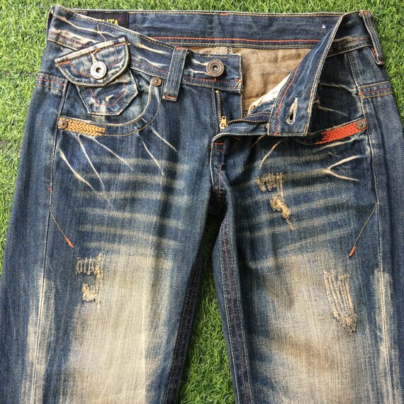 Lolita Medium Faded Blue Wash 2000's Japanese Grunge Style Low