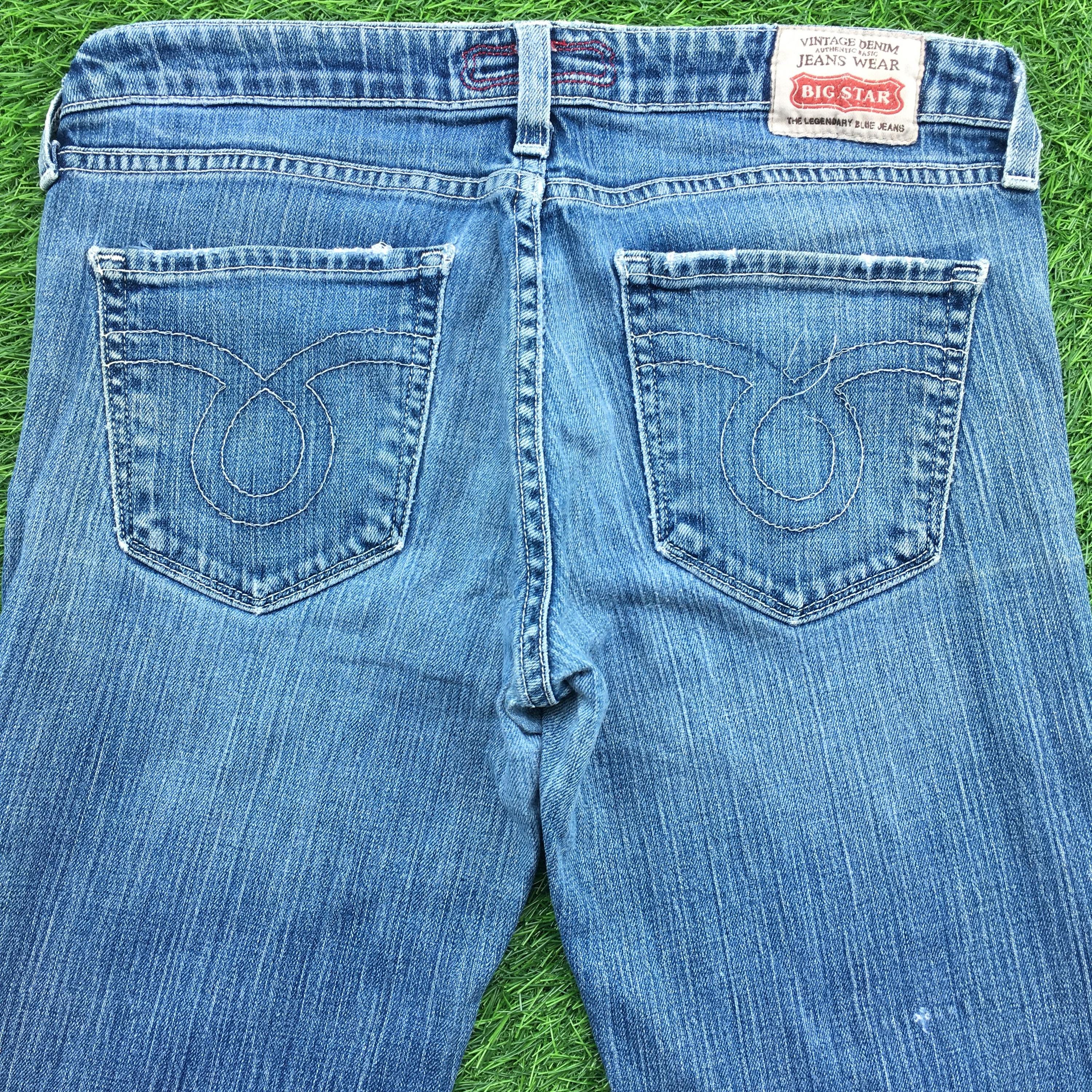 Size 29 Y2K Low Rise Flare Jeans W30 L33 Big Star Denim, Vintage