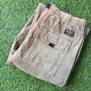 Taille 30-32 OshKosh Velours Côtelé Pantalon Pantalon utilitaire taille élastique jambe droite effet vieilli, moyen à grand 30-32"