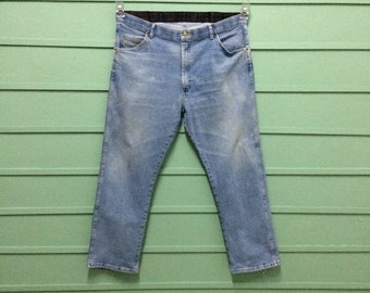 Vaqueros Wrangler vintage, talla 40, mezclilla de lavado claro