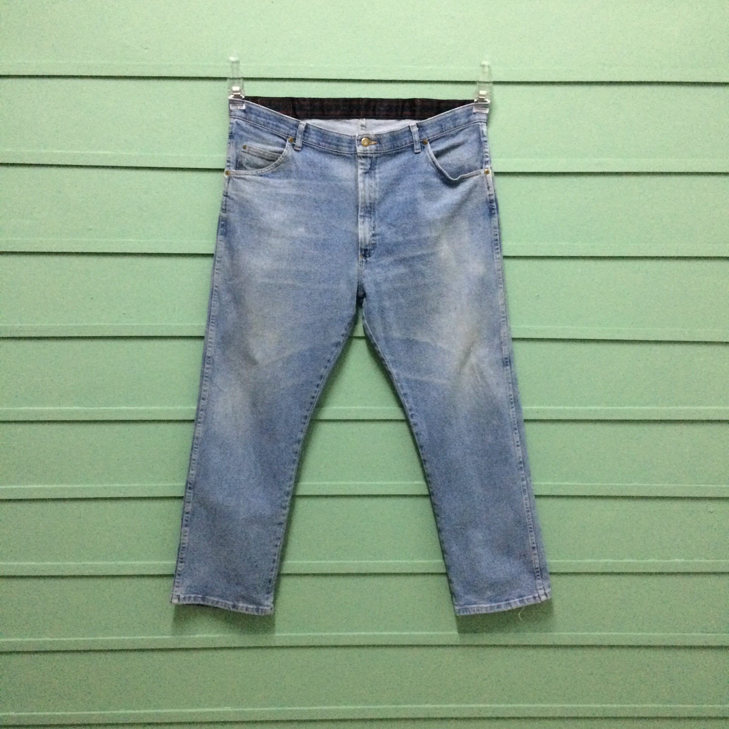 Size 40 Wrangler Vintage Western Plus Size Jeans Light Wash 