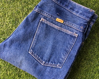 Vintage Rustler Bootcut Jeans, W31 L29, High Waisted Distressed Denim
