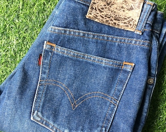 Size 25 Vintage Levi's W630 Jeans Tiny Small Waist W25 L24 Dark Wash Denim Petite Jeans Tapered Leg Wedgie Jeans Waist 25"