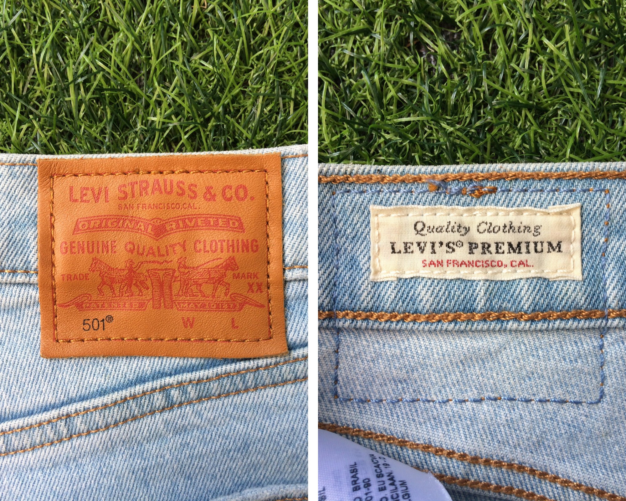 Size 27 Levi's 501 Big E Side-tape Button-fly Jeans W27 L27