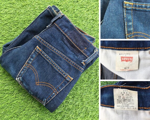 Y2K High Rise Distressed Flare Jeans W23 L28 Levis Denim, Vintage