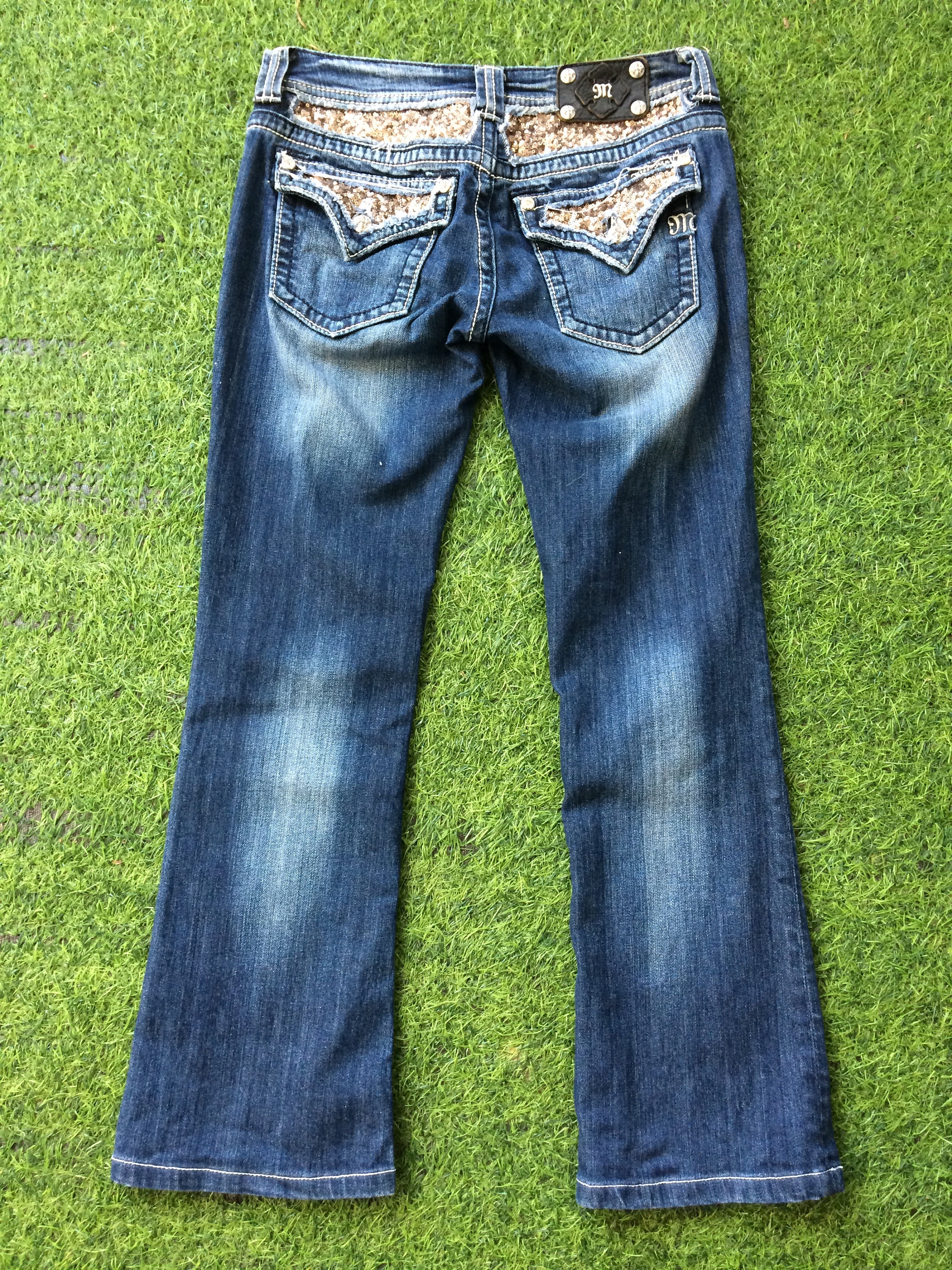 Miss Me Low-rise Bootcut Jeans: Embellished, Embroidered, Size 29