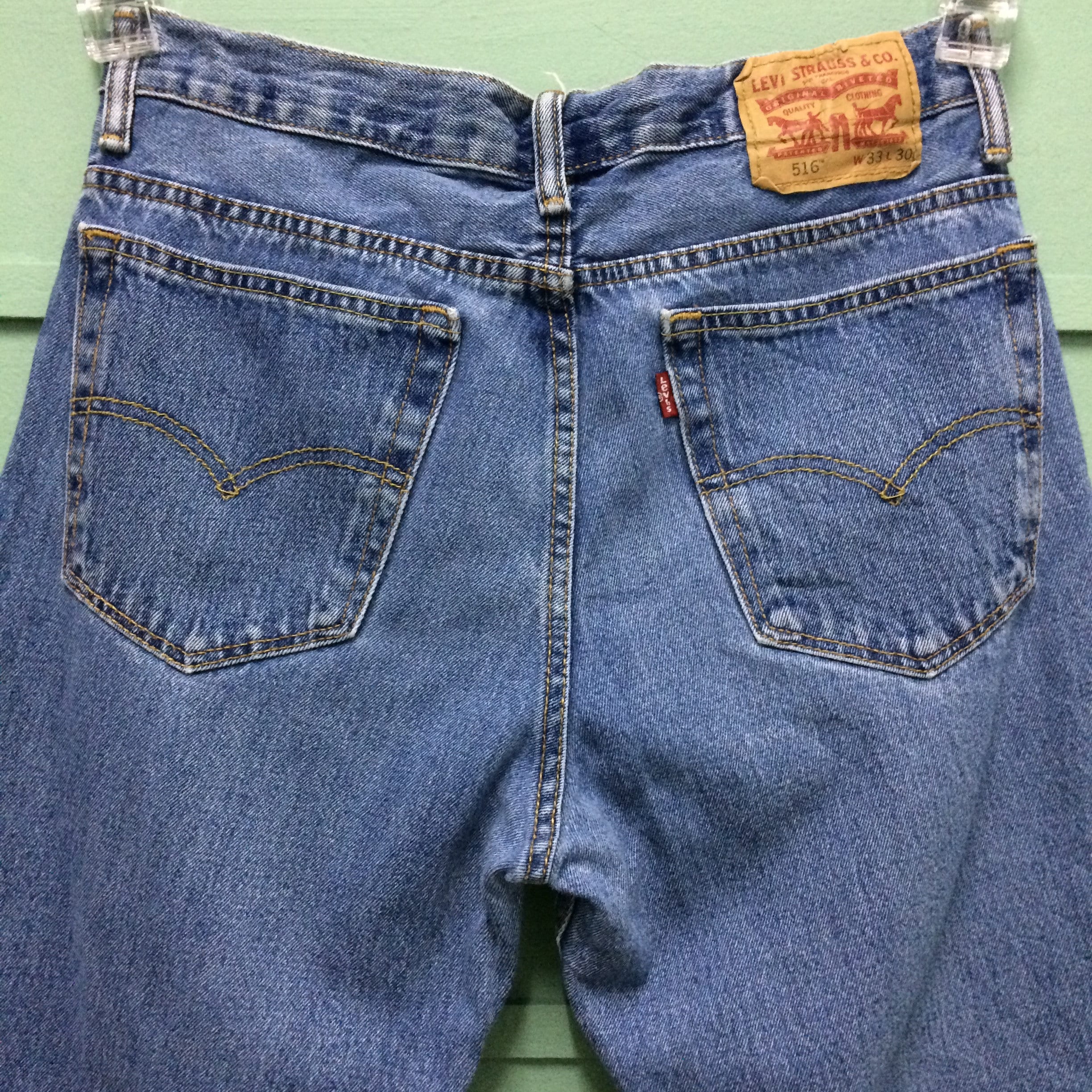 W31 L28 Vintage Distressed Levis 516 Jeans Light Wash Rigid - Etsy