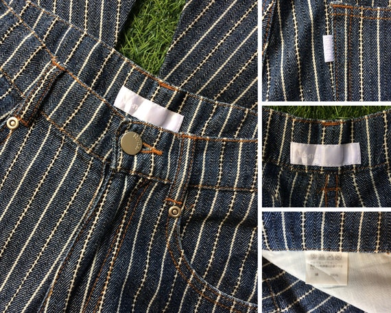 Size 27 Ne-net by Issey Miyake Striped Drop Crotch Jeans