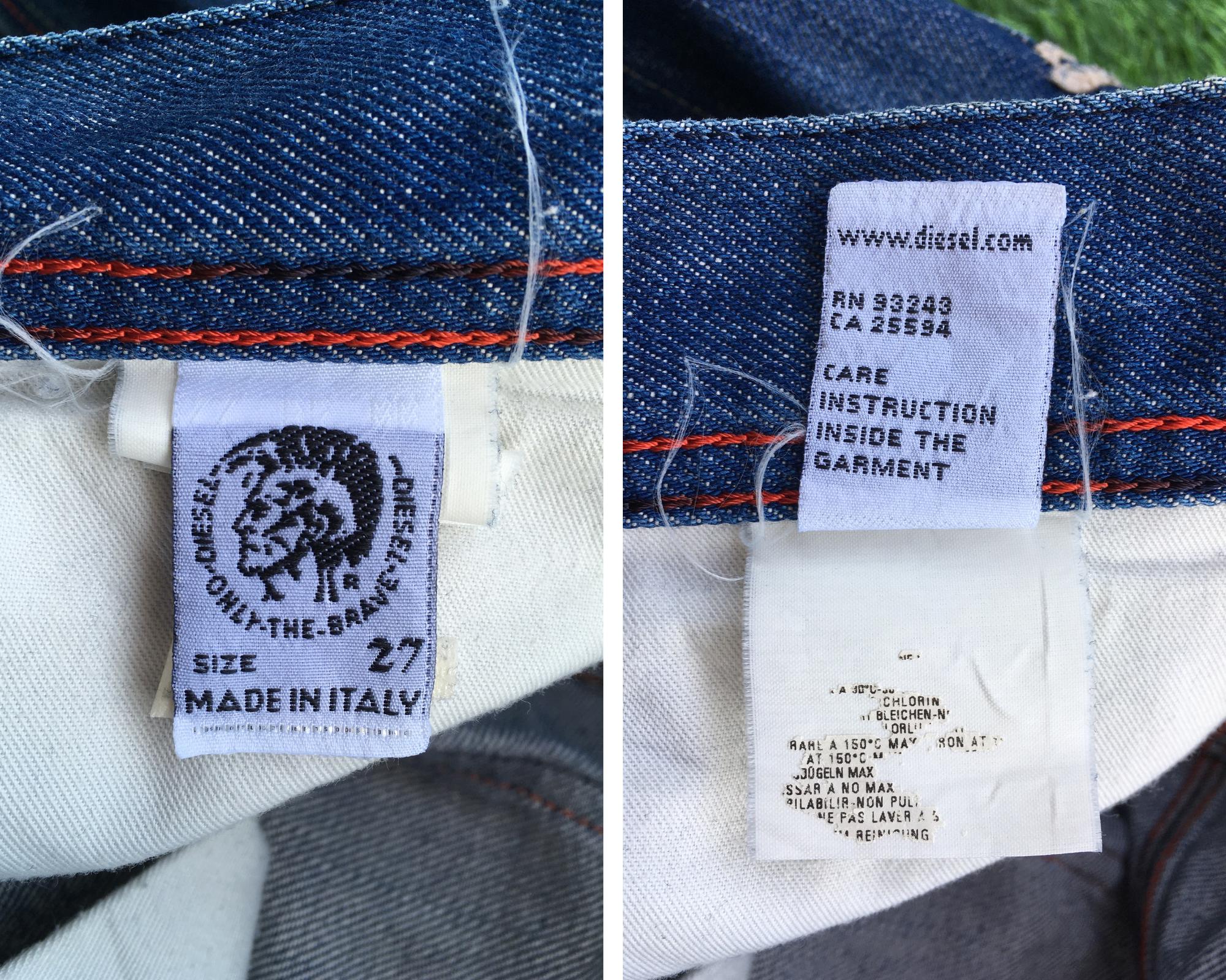 Size 27 Diesel Flap Pockets Bootcut Jeans W30 L30 Low Waist Diesel
