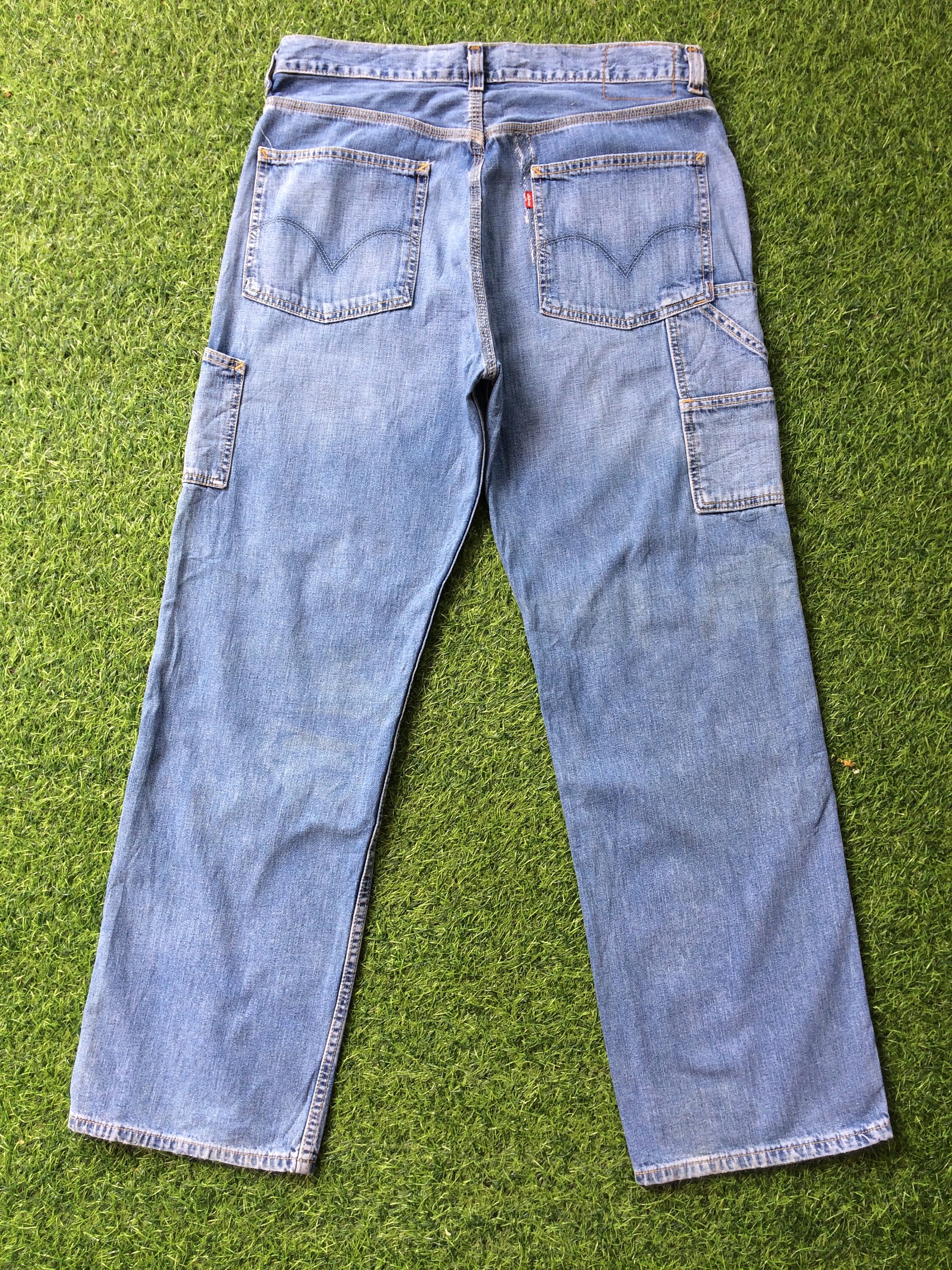 Size 34 35 Vintage Levis Carpenter Workwear Denim Pants High Waisted Distressed Loose Fit Straight Leg Carpenter Dungarees Painter Jeans Etsy