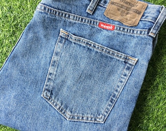 Vintage Wrangler Western Jeans, W38 L31, Distressed Light Wash Denim