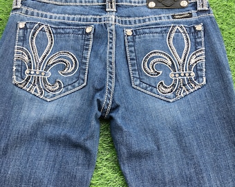 Miss Me bootcut-jeans met lage taille, verfraaide Y2K New West-stijl
