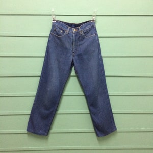Size 28 Vintage Distressed Levis 511 Jeans W28 L27 Dark Wash Soft Denim Straight Leg Slim Fit Levi Jeans Waist 28&quot;