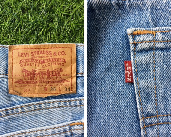 Size 33 Vintage Distressed Levis 510 Jeans W33 L3… - image 9