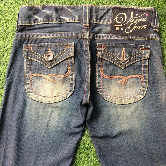 Size 30 Vienus Low Rise Flare Jeans W30 L31 Wide Leg Denim Bootcut