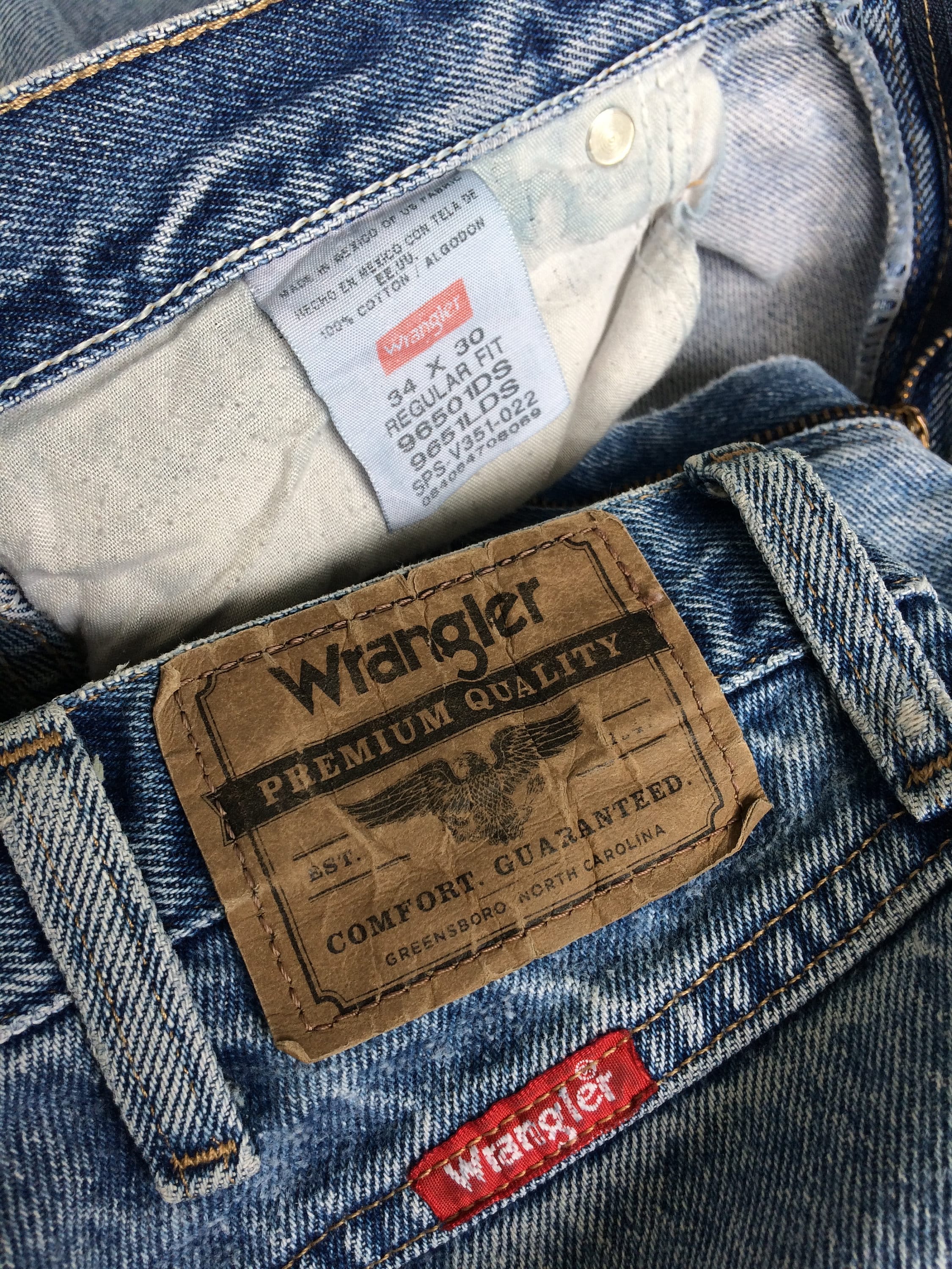 Vintage Wrangler Straight Leg Jeans WA783, 90s Western Denim