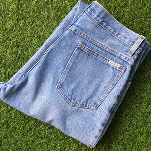 Size 31 Vintage High Waisted Bill Blass Mom Jeans 90s Light Wash Grunge Tapered Leg Denim - Large, 31&quot;