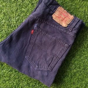 Size 31 Vintage Distressed Levis 505 Overdyed Jeans W31 L31 Faded Black Wash Denim Jeans Regular Fit Straight Leg Jeans Waist 31&quot;