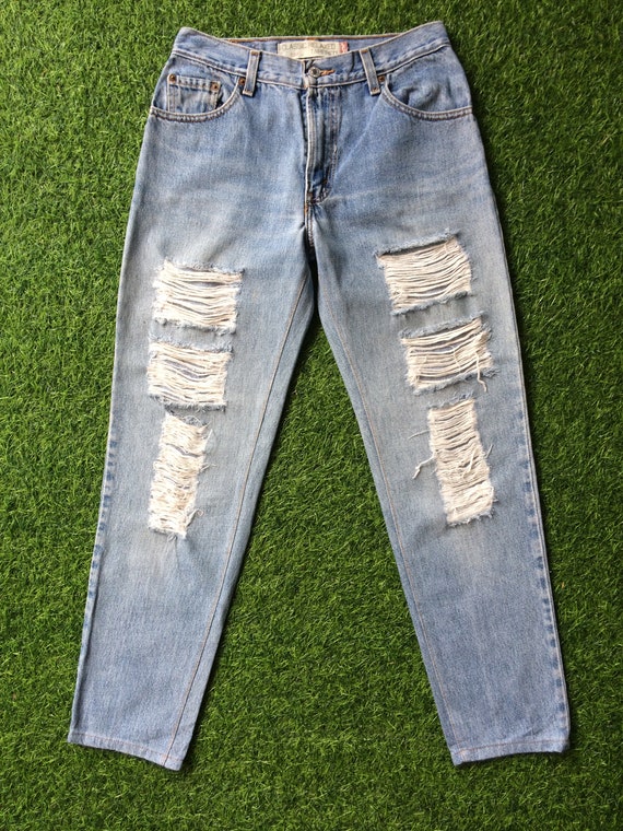 Size 28 Vintage Levis 550 Altered Reworked Light … - image 3