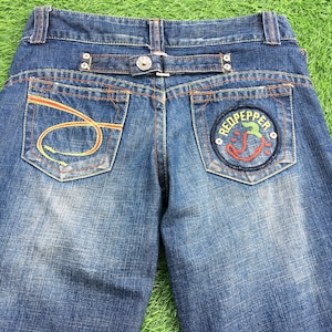 Size 26 Japanese Flare Denim Jeans W29 L30 Wide Leg Bootcut Denim Jeans, Small&quot;
