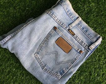 Vintage Wrangler Western Jeans, Distressed Denim, High Waist (W35)