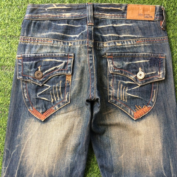 Lolita Medium Faded Blue Wash 2000's Japanese Grunge Style Low