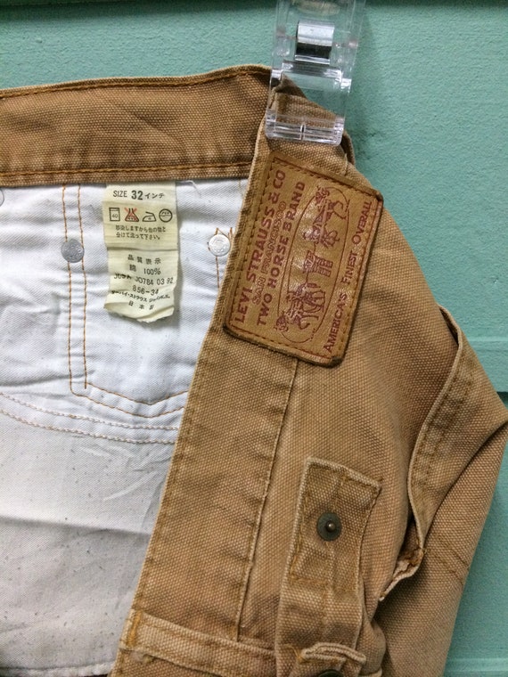 Levis アクションスラックス　DEAD STOCK SIZE 32 30 Vintage 1993 Made in USA Dead Stock Levi's 501 Beige Jeans W